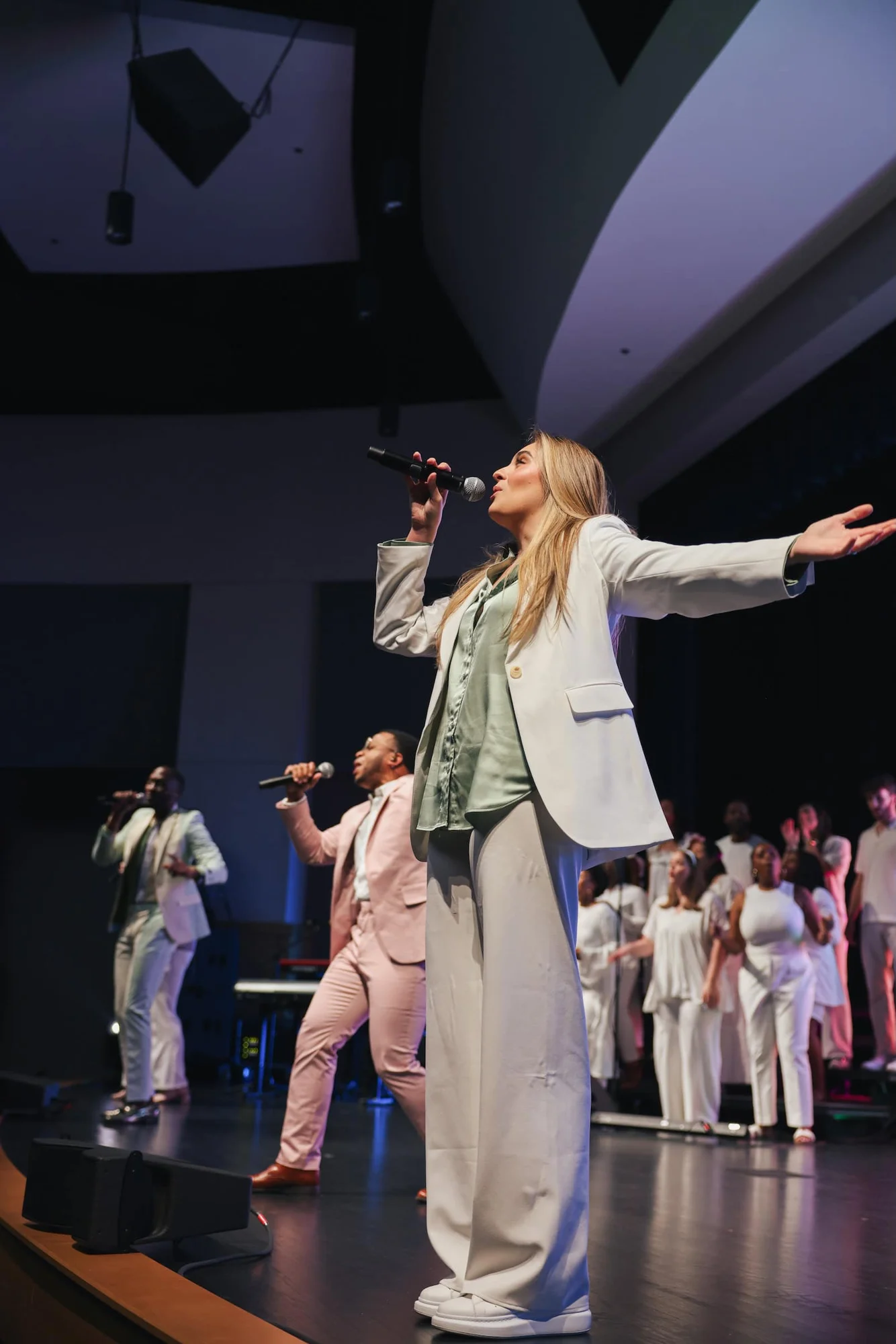 The LIIV worship team leading a service